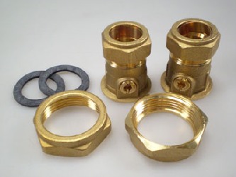 Grundfos kopp.set 1.1/4x22mm knel messing incl afsl. Grundfos kopp.set 1.1/4x22mm knel messing incl afsl.