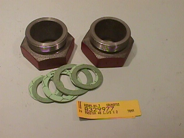 Grundfos passtuk a8 gietijzer 1.1/2''x2'' 70mm 535047 Grundfos passtuk a8 gietijzer 1.1/2''x2'' 70mm 535047